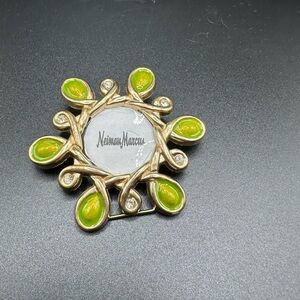 Jay Strongwater Neiman Marcus Gold and Lime Brooch